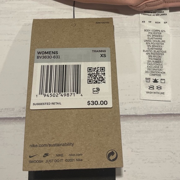 Brand New Nike Swoosh Bra Classic Style - Picture 3 of 4